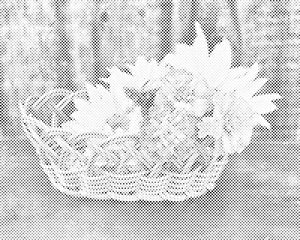 Panier avec fleurs - Dottingo