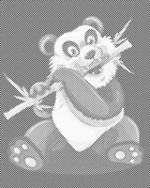 Panda avec un bambou - Dottingo
