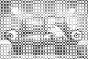 Chien sur le canapé - Dottingo