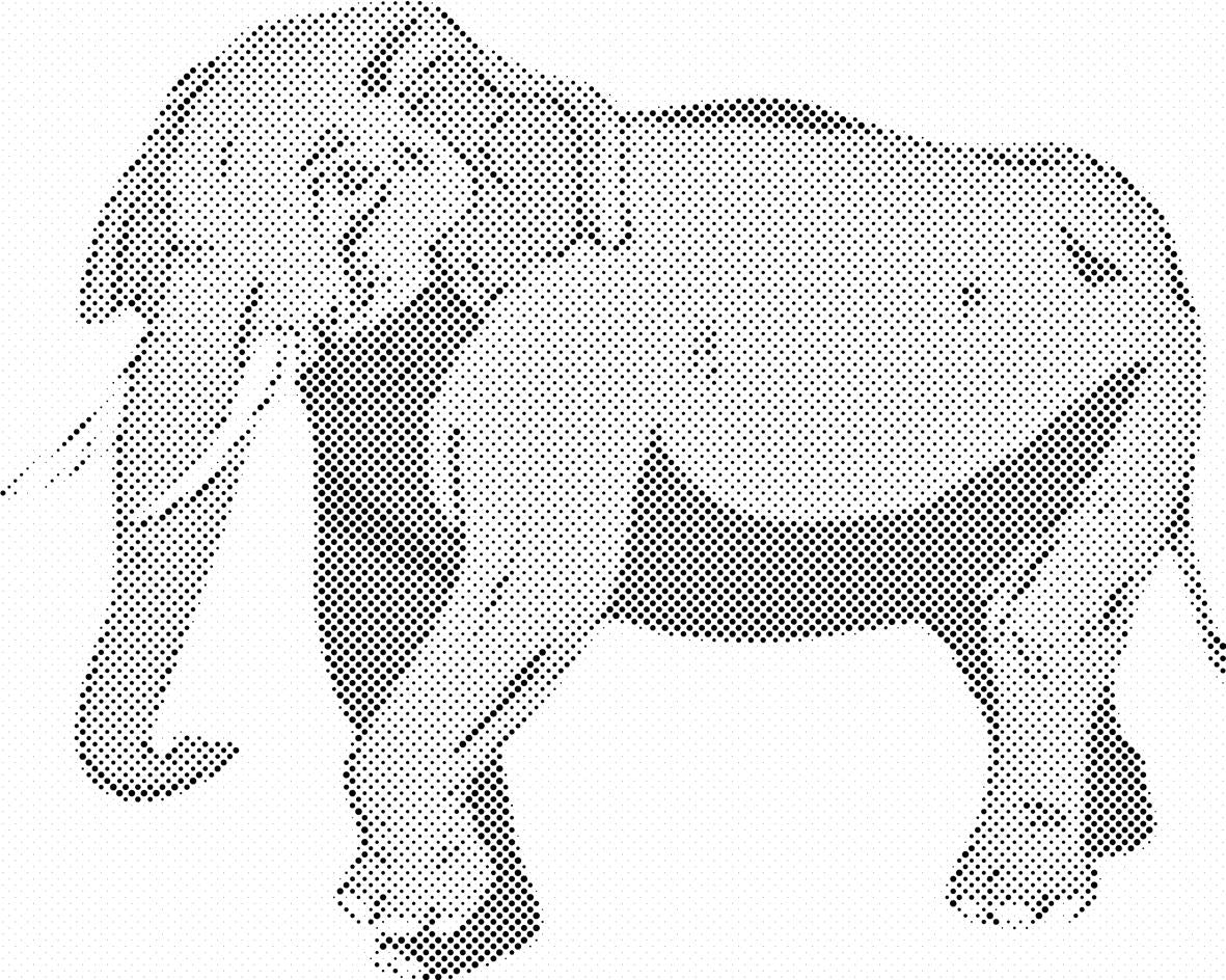 Eléphant dessiné - Dottingo