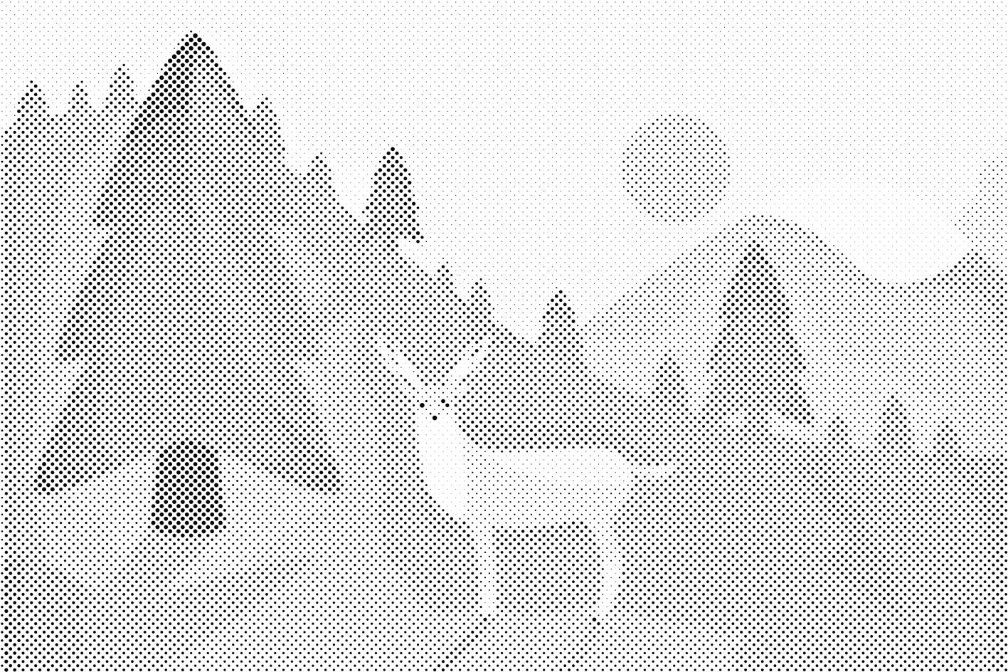 Paysage avec des cerfs - Dottingo