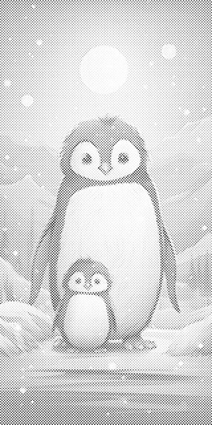 Pingouins mignons - Dottingo