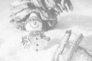 Bonhomme de neige souriant - Dottingo